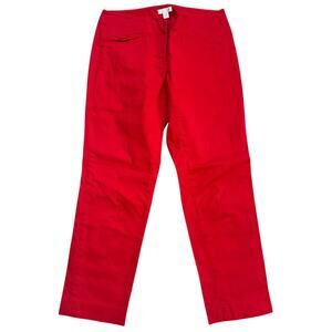 J.Jill Cotton Blend Red Capri Pants, Size 2 Petite